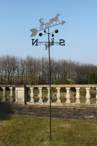 Garden Market Place Weathervane - HORSE & CARRIAGE steel weathervane