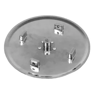 SPARES2GO 110mm Luxury Plug Cover for Shower Trap with 90mm Tray (Brushed Nickel)