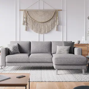 Cleveland Chaiselongue Sofa (RH) in Nova Light Grey