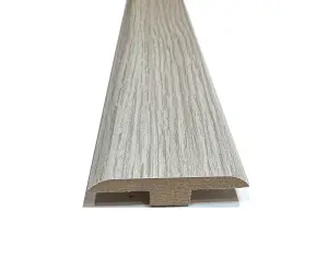 Laminate Wood Flooring MDF T Bar Threshold Trim 0.9m Length - Florida Oak