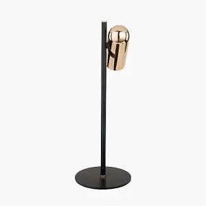 Black and Rose Gold Metal LED Table Lamp