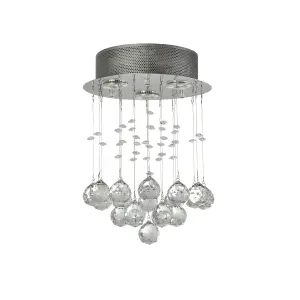 Lighting Collection Aberthaw 3Lt Chrome Ceiling Flush