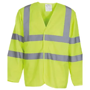 Yoko Mens Hi-Vis Long Sleeve Waistcoat / Jacket