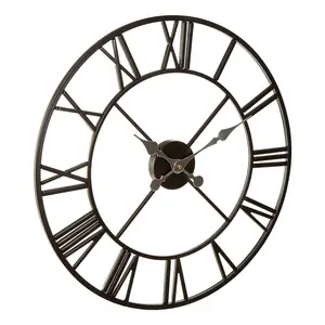 Interiors by Premier Vitus Black Metal Wall Clock