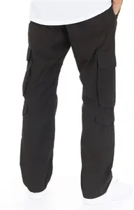 Mens Waves Cargo Trousers Black - Size 34