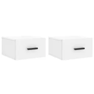 Berkfield Wall-mounted Bedside Cabinets 2 pcs White 35x35x20 cm