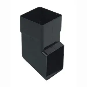 FreeFlow Black Square 65mm Downpipe Shoe, Rain Water Systems