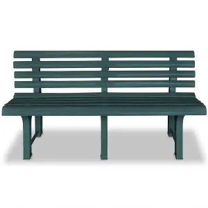 Berkfield Garden Bench 145.5 cm Plastic Green