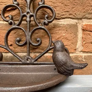 Conwy Cast Iron Wall Mounted Bird Feeder (Set of 2)