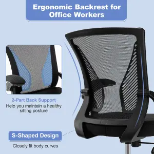 COSTWAY Ergonomic Office Chair Mesh Computer Desk Chair