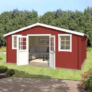 Lasita Osland Udo 300 - 4.8m x 3m - Traditional Style Log Cabin Summer House