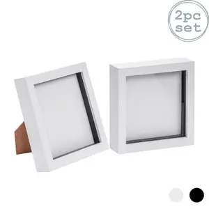 Nicola Spring - 3D Box Photo Frames - 6" x 6" - Pack of 2