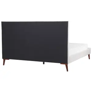 Velvet EU Super King Size Bed Off-White BAYONNE