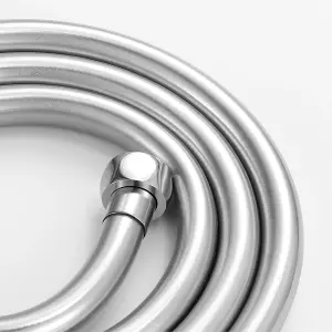 ENKI Easy Clean Silver PVC Shower Hose 1.5m