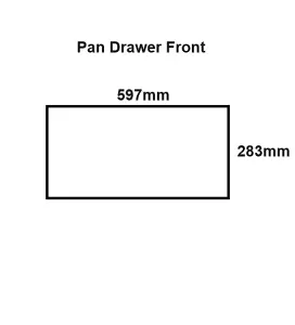 WTC White Gloss Vogue Lacquered Finish 283mm X 597mm (600mm) Slab Style Kitchen Pan Drawer Fascia 18mm Thickness Undrilled