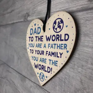 Fathers Day Gifts For Dad Father Wood Heart Dad Birthday Gift Thank You Gift