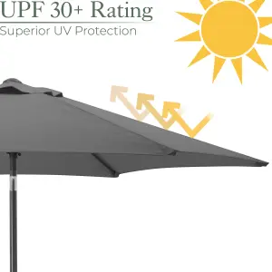 2.7m Crank and Tilt Parasol - Grey