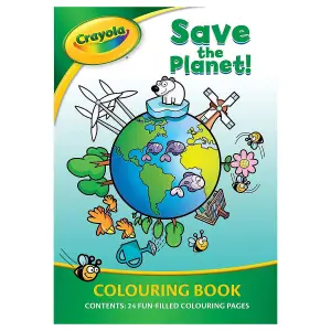 Crayola Save The Planet Colouring Book Blue/Green (One Size)