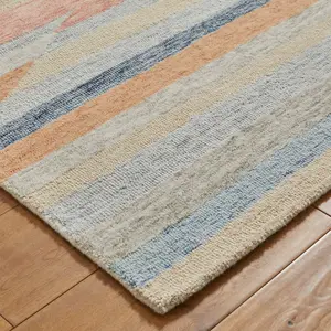 Multicolored Handmade Luxurious Modern Abstract Wool Rug for Living Room & Bedroom-160cm X 230cm