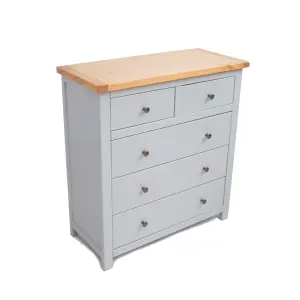 Argenta 5 Drawer Chest of Drawers Brass Knob