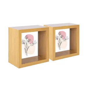 Nicola Spring - 3D Deep Box Photo Frames - 4" x 4" - Pack of 5