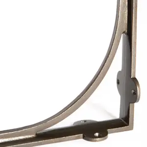 Hammer & Tongs Curved Iron Shelf Bracket - D205mm - Raw - Pack of 4