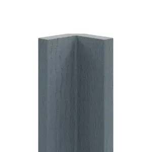 Alpinia Matt dusk blue wood effect Tall Wall corner post, (W)59mm (L)895mm