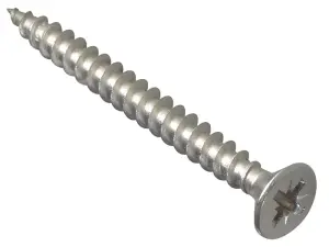 ForgeFix POZI550SS Multi-Purpose Pozi Compatible Screw CSK ST S/Steel 5.0 x 50mm Box 200 FORPOZI550S