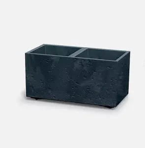 Plant Flower Pot Concrete Square Planter Inner Pot Garden Patio Home Anthracite  Rectangle - Small