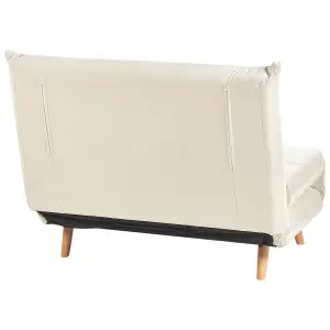 Beliani Modern Sofa Bed SETTEN Cream Velvet