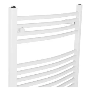 Rinse Curved Bathroom Heated Towel Rail Warmer Radiator Central Heating White - 1500x600mm