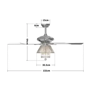 Sharan 132cm Ceiling Fan with Light Kit