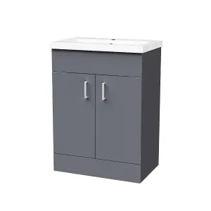 Nes Home Nanuya 600mm Floorstanding Vanity Basin Unit Grey