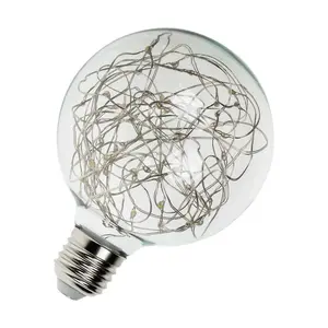 Prolite LED G95 Globe 1.7W E27 Star Effect Funky Filaments Green Clear Polycarbonate