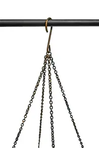 Indoor Kensington Brass Tall Hanging Planter H60Cm D24Cm