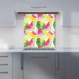 Colourful Melon Pattern Premium Glass Kitchen Splashback W600mm x H650mm