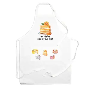 Purely Home Food Pun Novelty Kitchen Apron Cooking/Baking Gift - Bake the World Batter Place