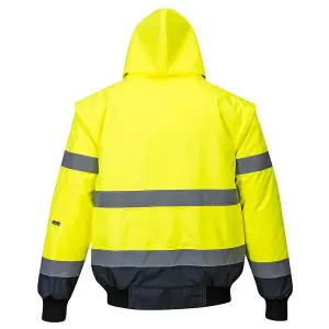 Portwest Unisex Adult 3 in 1 Hi-Vis Bomber Jacket