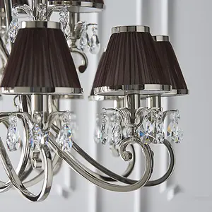 Luminosa Oksana 21 Light Multi Arm Chandelier Polished Nickel Plate Finish, E14