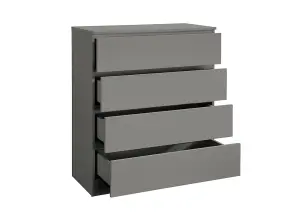 Grey 3 Piece Furniture Set Chest of Drawers Bedside Tables Birlea Oslo