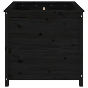 Berkfield Garden Planter Black 82.5x82.5x78 cm Solid Wood Pine