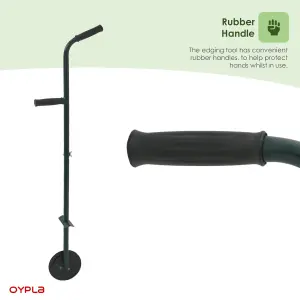 Oypla Rolling Garden Lawn Border Edger Grass Cutter Trimmer