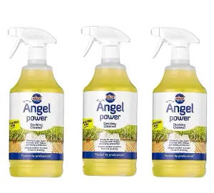 Nilco Angel Power 3L Garden Decking Wooden Floor Cleaner & Trigger Foam 3x 1L