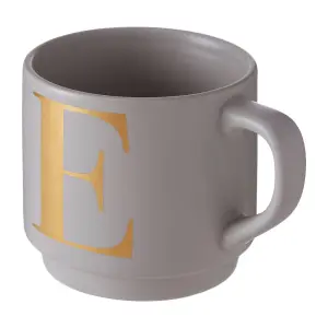 Maison by Premier Signet Grey E Letter Mug