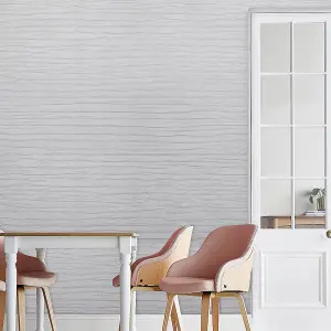 Grey Contemporary 3D Woodgrain Non Woven Wallpaper Roll 950cm (L)