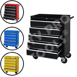 Dirty Pro Tools Large 5 Drawer Rollcab Garage Professional Tool Chest Box With US Ball Bearing Slides Drawers