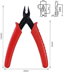 Precision Flush Cutters Electronics Networking Cable Premium Side Snips 120mm Precision Flush Cutters Pack of 2