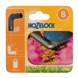 15 x Hozelock 2766 13mm 90 Deg Right Angle Elbow Connectors Irrigation Garden