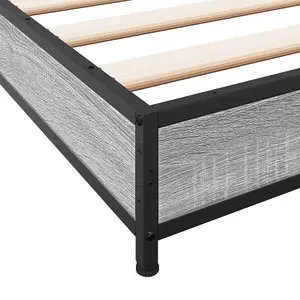 Berkfield Bed Frame without Mattress Grey Sonoma 140x200 cm