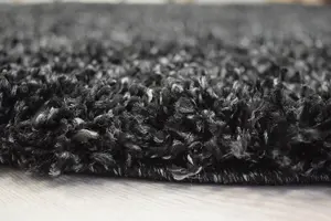 Charcoal Thick Shaggy Rug - California - 120x170cm (4'x5'8")